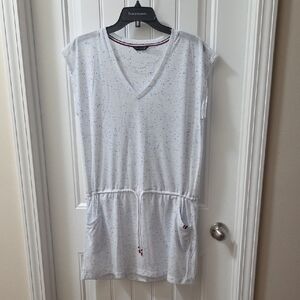 Tommy Hilfiger White Swim Cover Up with Blue Speckle